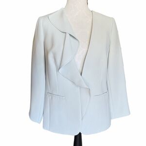 Talbots Petite Pastel Blue Seasonless Crepe Jacket
